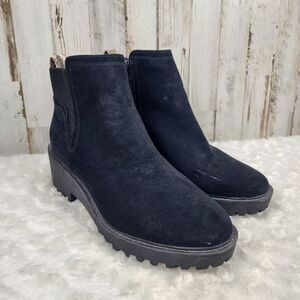 Universal Thread Black Taci Chunky Ankle Boots Size 9